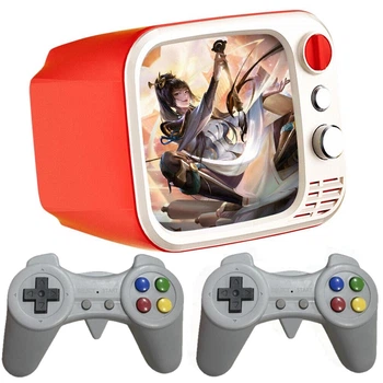Игровая консоль H7 Mini TV с 740 играми и 2 беспроводными джойстиками 3 5 дюймовый IPS дисплей HDMI выход для дома и путешествий портативная система развлечений с аккумулятором 1000 мАч и прочным ABS пластиковым корпусом для гейминга на телевизоре