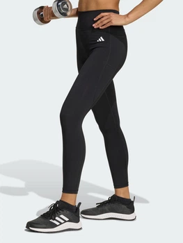 Спортивні легінси для фітнесу високі жіночі Adidas Opt Pow Ess 7/8 JY4815 S Black (4068808075893)