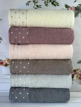 Набір махрових рушників Cestepe MicroCotton Premium Incil 70х140 см банні 6 шт