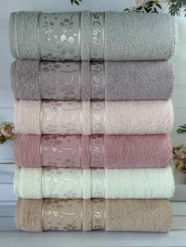 Набор махровых полотенец Cestepe MicroCotton Premium Orkide 50х90 см лицевые 6 шт.