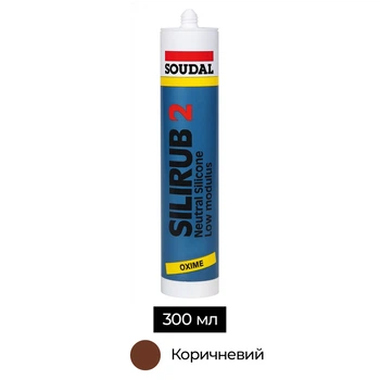 Герметик силіконовий нейтральний 300 мл коричневий [000020000000031005] SILIRUB 2 Soudal