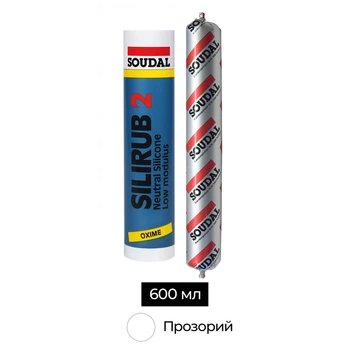 Герметик силіконовий нейтральний 600 мл прозорий [000020000000031602] SILIRUB 2 Soudal