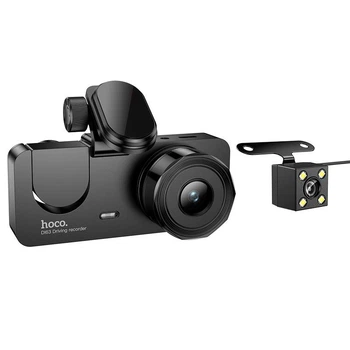 Відеореєстратор HOCO Universe three-screen simultaneous display driving recorder DI63 (wifi version) | 720p/480p+480p rear, 2"|