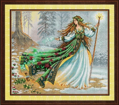Набор для вышивания по нанесённой на канву схеме “Forest Guardian”.AIDA 14CT printed , 49*43 см