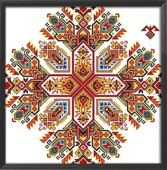Набор для вышивания по нанесённой на канву схеме "Totem".AIDA 11CT printed, 36*36 см