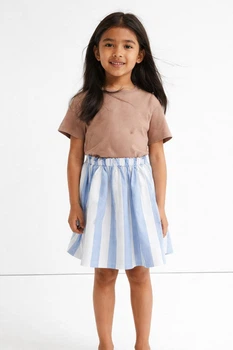 Спідниця H&M 1023219 98-104см біло-блакитні смужки