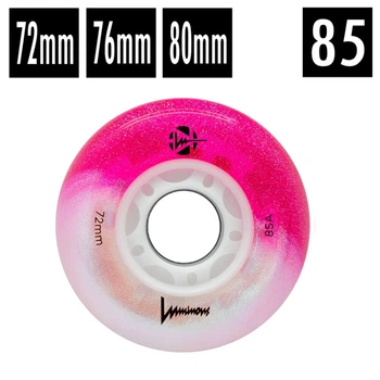 Колеса світяшки для роликів FRskates Luminous Cotton Candy (4 шт) 72мм