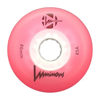 Светящиеся LED колеса для роликов FR Skates Luminous Pink 4шт 80мм