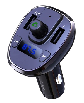Автомобильный FM модулятор трансмиттер XO BCC05 зарядное устройство 18W QC3.0 2 USB Черный