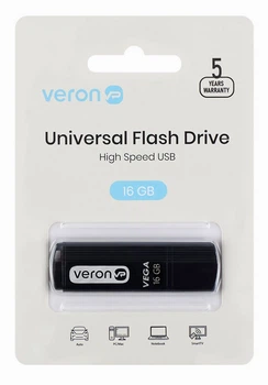 USB флешка 16GB Veron Vega Series для роботи та навчання швидка передача даних та надійне зберігання
