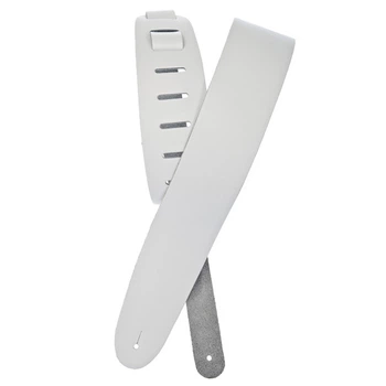 Ремень для гитары D'ADDARIO 25BL02 BASIC LEATHER GUITAR STRAP (WHITE)