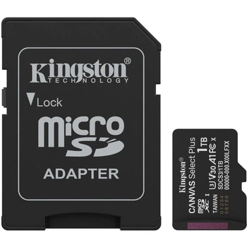 Memory card microSDXC 1TB Kingston Canvas Select Plus Gen3 C10 A1 V30 U3, Retail + adapter