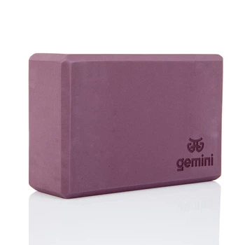 Блок для йоги Gemini Pro, EVA пена, 23×15×7,5 см, 180 г. 1 шт. Фиолетовый (GBK-1013)