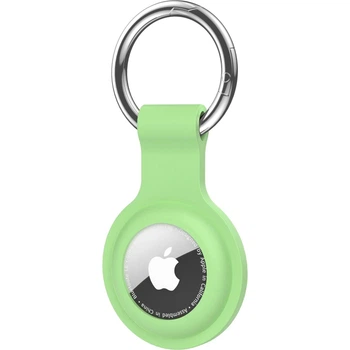Чехол для поисковой метки Apple AirTag Silicone Key Ring Fluorescent Green HC [148238]