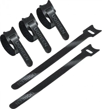 Кабельный органайзер Ugreen стяжка на липучке Cable Winder 20 Pack Black 20 шт (LP401)