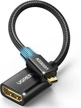 Переходник адаптер Ugreen Micro HDMI to HDMI 2.0 4K 3D 1080P 18 см Black (HD149)