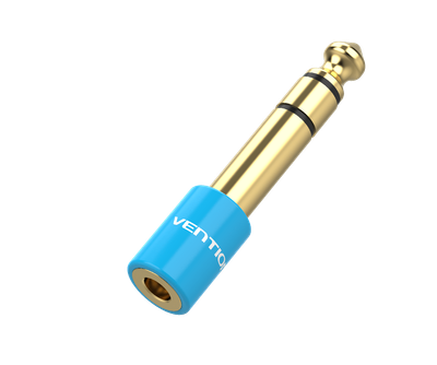 Перехідник Vention HiFi 6.35 mm / 6.5 mm штекер to 3.5 mm роз'єм аудіо адаптер Blue (VAB-S01-L)