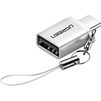 Адаптер переходник OTG Ugreen USB Female to Type-C Male Silver (US270)