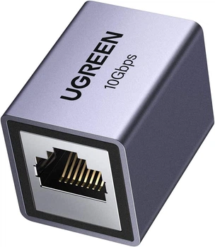 Удлинитель сетевого кабеля RJ45 Ugreen 10Gbps Ethernet-соединитель для кабеля Cat8 Cat7 Cat6 Cat5 Grey (NW261)