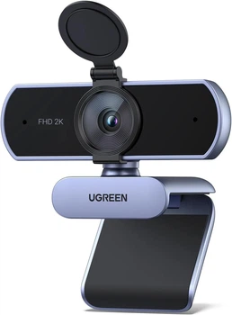 Веб камера UGREEN 2К с микрофоном USB-веб-камера Full HD Gray (CM717)