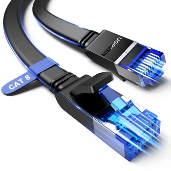 Патч корд Ugreen сетевой кабель Cat 8 Gigabit Network Cable High-Speed 40Gbps 2000MHz RJ45 2 м Black (NW291)