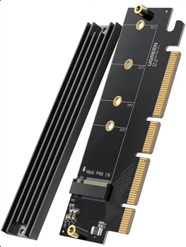 Карта расширения для ПК адаптер Ugreen M.2 NVMe PCIe с радиатором X16/X8/X4 (CM465)