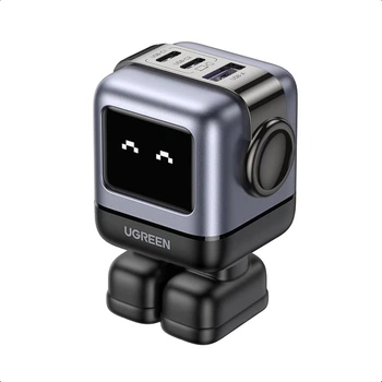 Зарядний пристрій мережевий Ugreen Nexode Uno 65 W USB C Charger Block Robot Design Black (CD361)