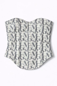 Топ Missguided CL114693 38 сірий принт