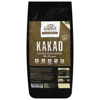 Какао-порошок Best Way Foods алкализованный 10-12% жира 1 кг