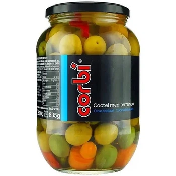 Оливки Corbi Coctel Mediterraneo з кісточкою та овочами 835 г