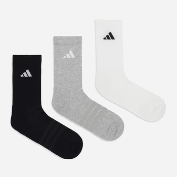 Набір жіночих шкарпеток високих бавовняних Adidas KC9624 37-39 3 пари Чорний/Сірий/Білий (4068821138162)