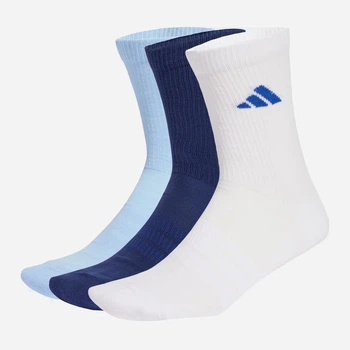 Набір жіночих шкарпеток високих бавовняних Adidas KC9625 40-42 3 пари Синій/Білий/Блакитний (4068821260979)