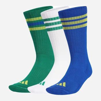 Набор женских носков высоких хлопковых Adidas KE5505 40-42 3 пары Зеленый/Синий/Белый (4068819683209)