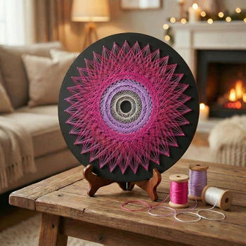 Набір для творчості String Art CreateMe "Захід сонця 2" Ø 30 см