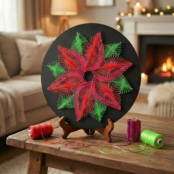 Набір для творчості String Art CreateMe "Сонячна квітка 2" Ø 30 см