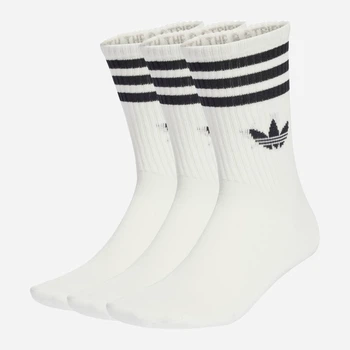 Набір жіночих шкарпеток високих бавовняних Adidas JV7401 40-42 3 пари Білий (4068807907195)