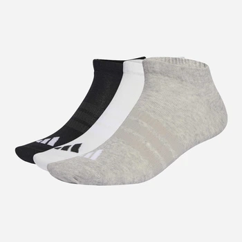 Набір жіночих шкарпеток коротких бавовняних Adidas KC9629 37-39 3 пари Чорний/Сірий/Білий (4068821161047)