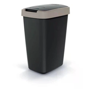 Смітник Prosperplast Compacta прямокутна 45л чорна з кришкою мокко (60888-5)