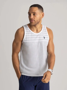 Майка мужская U.S. Polo Assn 11D770-1900A(Heather Light gray) 2XL Серая (786662228074)