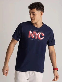 Футболка хлопковая длинная мужская U.S. Polo Assn 11C167-0400A(Classic Navy) M Темно-синяя (786660514704)