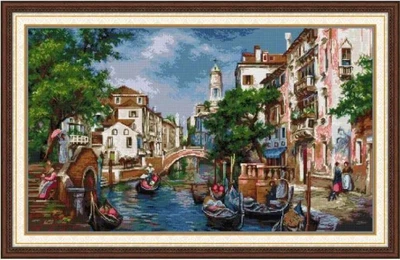 Набір для вишивання хрестиком за нанесеною на канву схемою "The Streets of San Polo" AIDA 14CT printed, 79*50 с