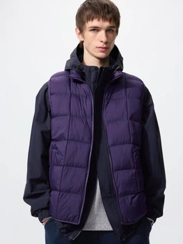 Теплий жилет чоловічий UNIQLO 28663613 M Фіолетовий (1159852980)