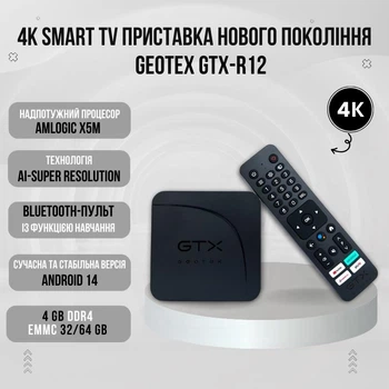 Смарт приставка Geotex GTX-R12 4/32Gb