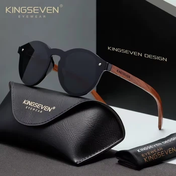 Поляризаційні сонцезахисні окуляри для жінок та чоловіків KINGSEVEN 5791 Black
