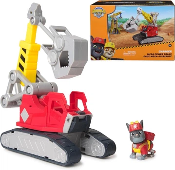 Щенячий патруль Крепыш и команда Мега-кран Чарджера с фигуркой Spin Master Paw Patrol Rubble & Crew Charger's Mega Power Crane (6073304)