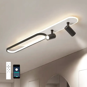Управляемая светодиодная люстра Esllse EDINBURGH 70+4W-2LR-APP-1000x160мм - WHITE/BLACK-220-IP20