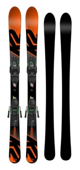Лижі гірські комплект для підлітків K2 INDY+FDT 4.5 112см Orange/black (10B0806.109.1+10B1019.109.2)