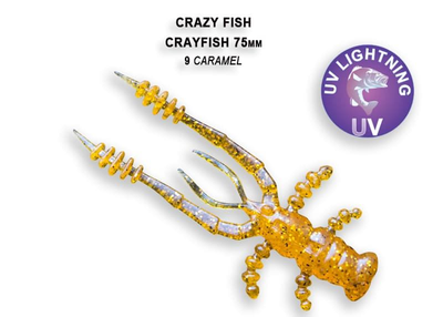 Силіконова приманка Crazy Fish Crayfish 3" 34-75-9-6 кальмар,34-75-9-6