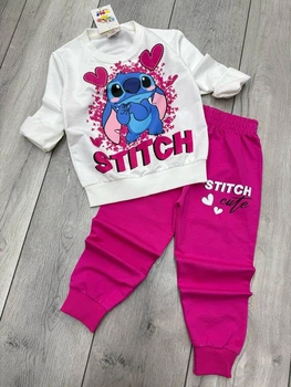 Костюм для дівчинки Stitch, світшот і штани, двонитка Зріст 104 см