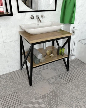 Тумба под умывальник в стиле лофт EcoLoft DSP-1398-1 Дуб Аппалачи